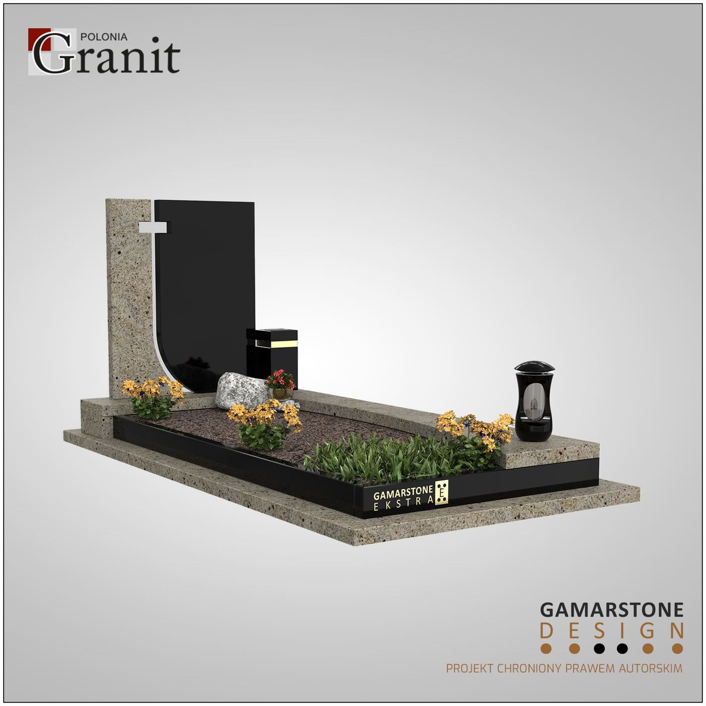 Nagrobki w standardzie niemieckim — realizacja Polonia Granit nr 23