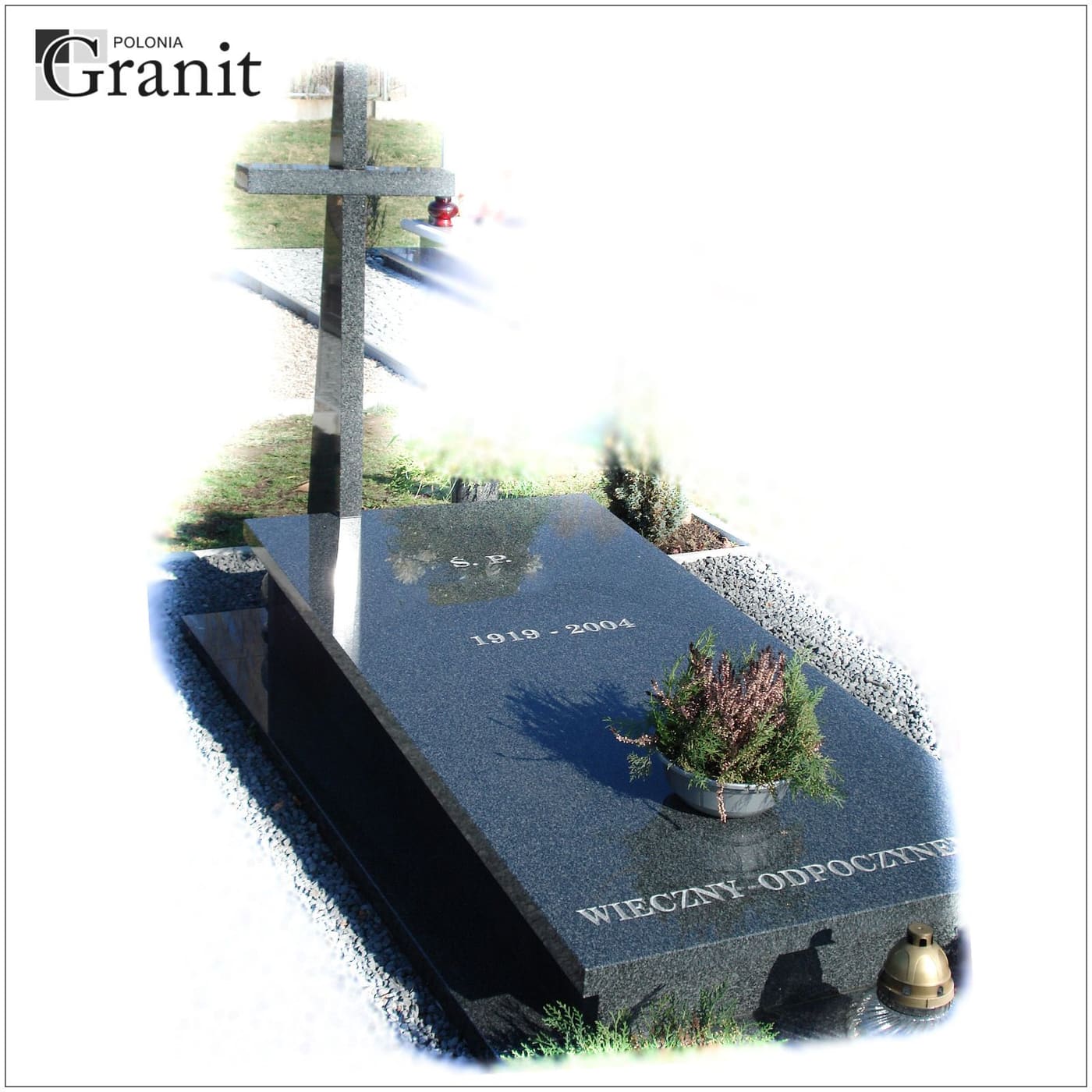 Nagrobki ukośne — realizacja Polonia Granit nr 16
