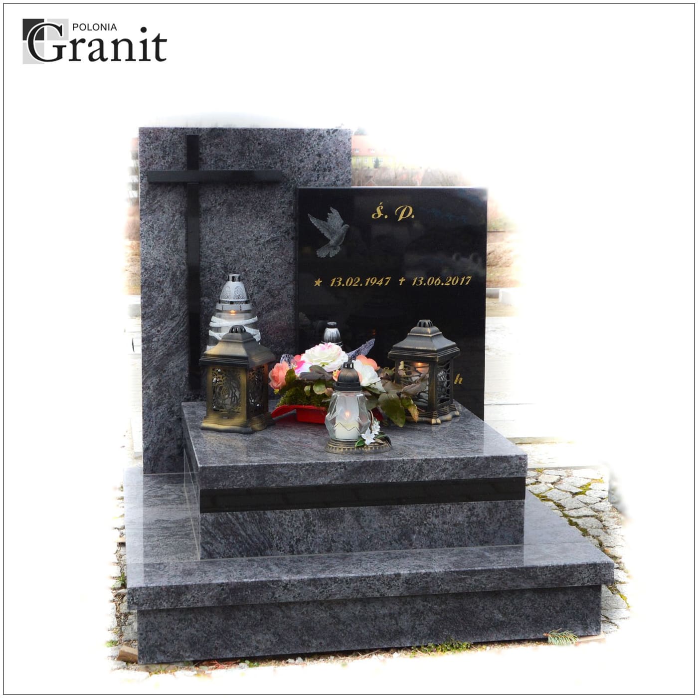Nagrobki urnowe — realizacja Polonia Granit nr 8
