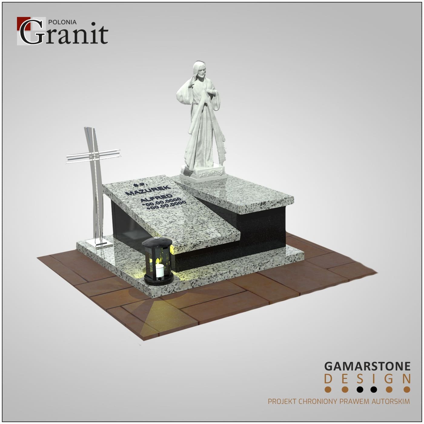 Nagrobki urnowe — realizacja Polonia Granit nr 11