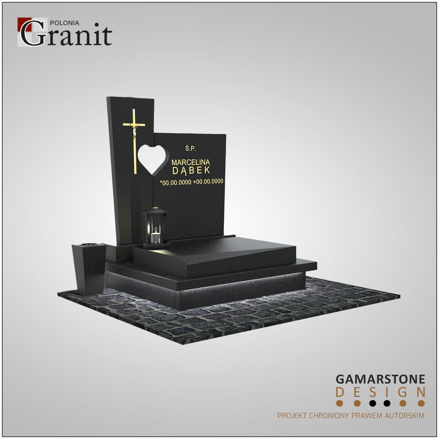 Nagrobki urnowe — realizacja Polonia Granit nr 32