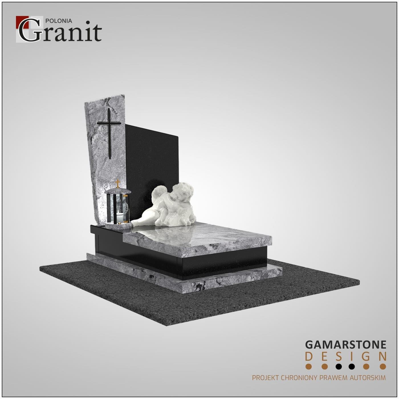 Nagrobki urnowe — realizacja Polonia Granit nr 43