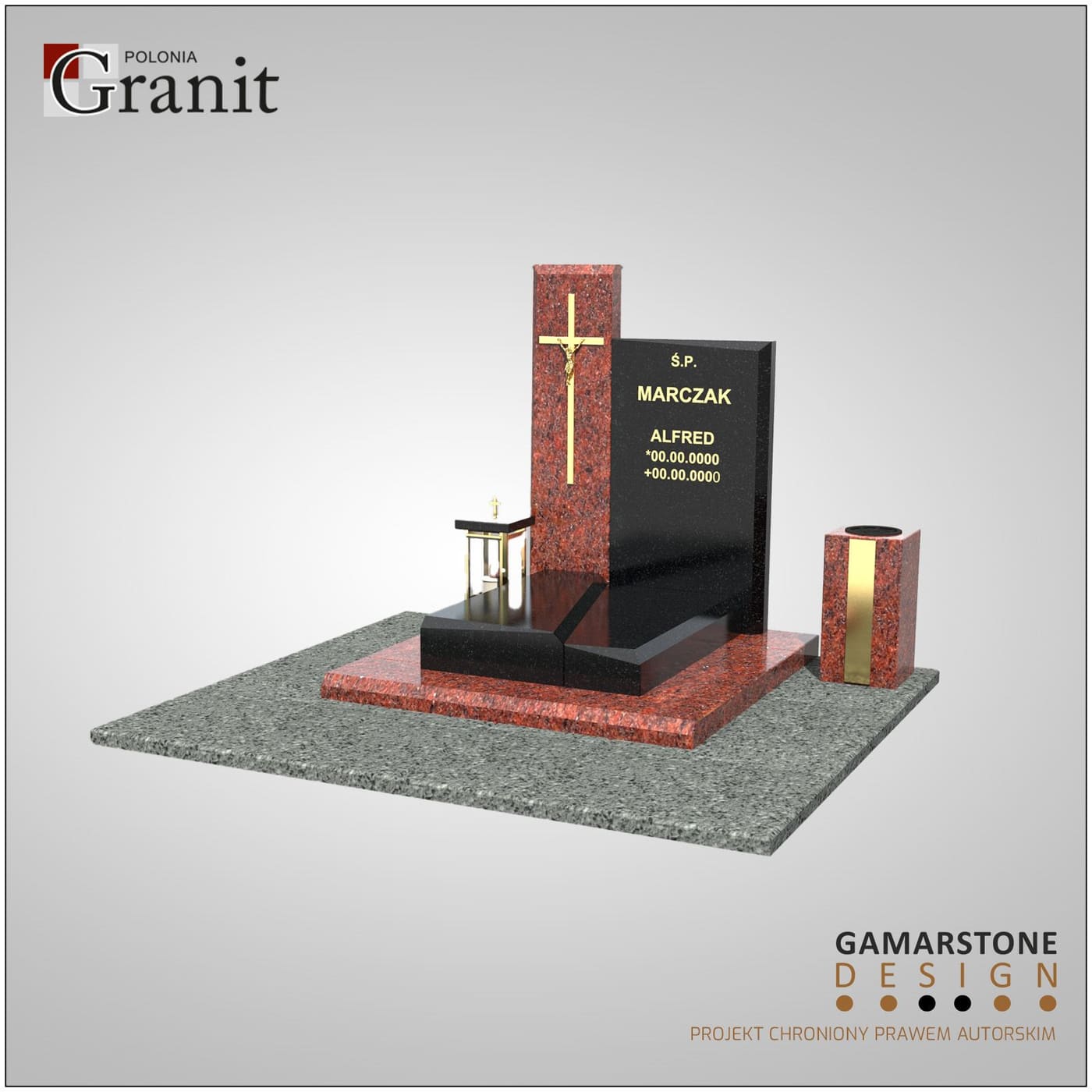 Nagrobki urnowe — realizacja Polonia Granit nr 59